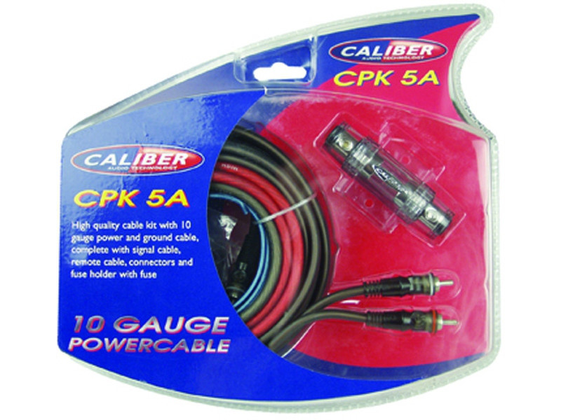 Caliber CPK5A 4.5m Schwarz, Rot Stromkabel