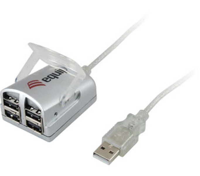 Equip USB 2.0 Hub 480Мбит/с Cеребряный хаб-разветвитель