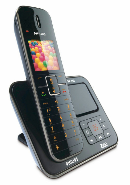 Philips Perfect sound SE7651B/22 DECT телефон Идентификация абонента (Caller ID) Черный телефон