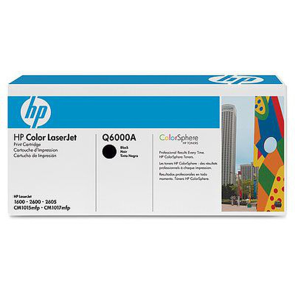 HP Color LaserJet Q6000A Black Cartridge with ColorSphere Toner