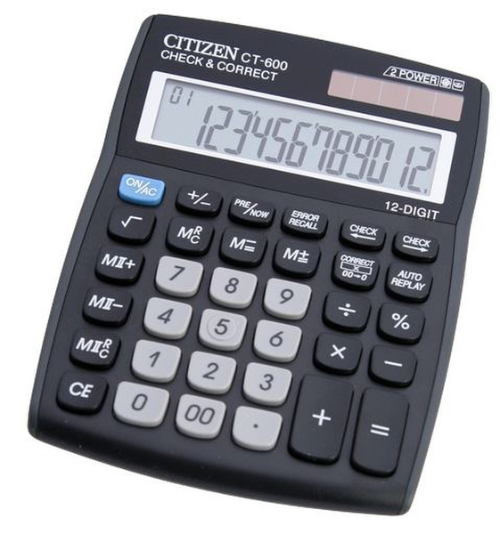 Citizen CT-600J Desktop Basic calculator Black calculator