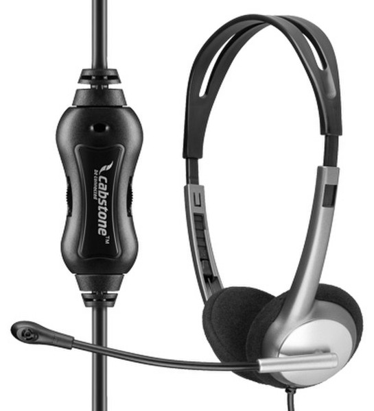 Wentronic Headset HS-100 Накладные Черный, Cеребряный