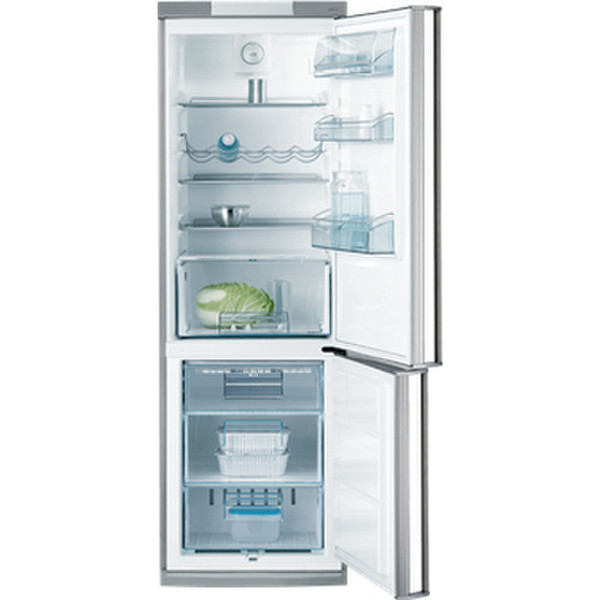 AEG S71368KG freestanding 337L A++ Stainless steel fridge-freezer