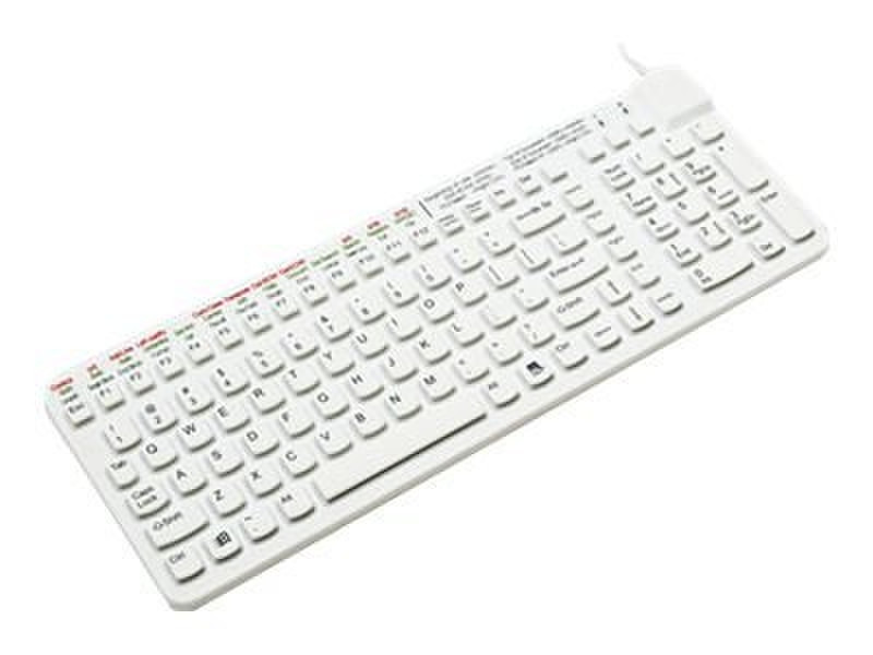 Man & Machine Really Cool MEDITECH w/ Backlight USB QWERTY English White keyboard