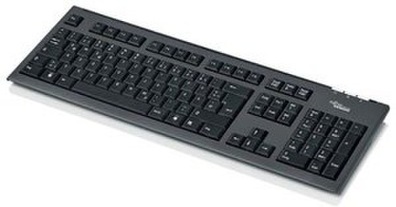 Fujitsu KB400 PS/2 QWERTZ Черный клавиатура