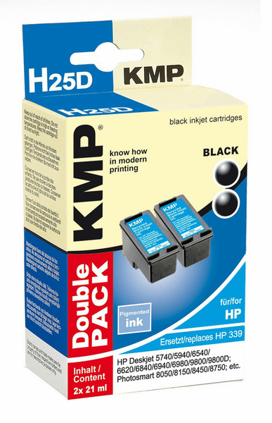 KMP H25D Schwarz Tintenpatrone