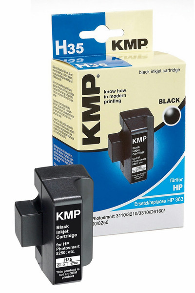 KMP H35 Schwarz Tintenpatrone