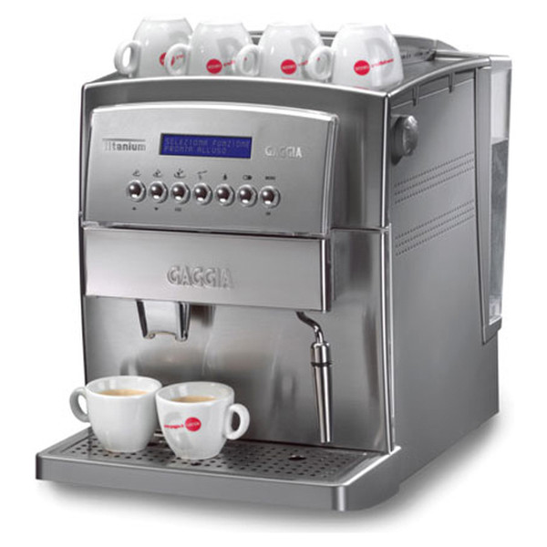 Gaggia Titanium Отдельностоящий Автоматическая Espresso machine 2.3л Cеребряный