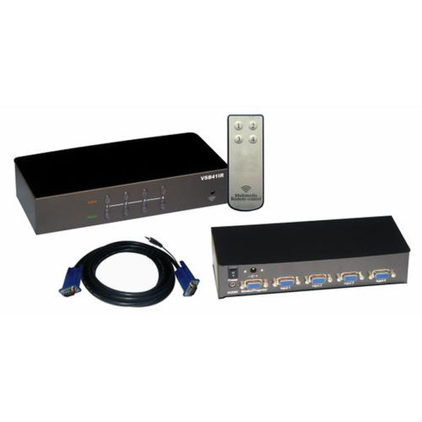 Cables Unlimited SWB-7600A Schwarz Tastatur/Video/Maus (KVM)-Switch