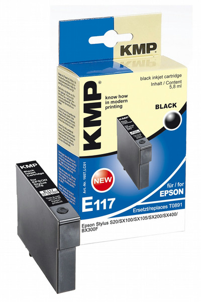 KMP E117 Schwarz Tintenpatrone