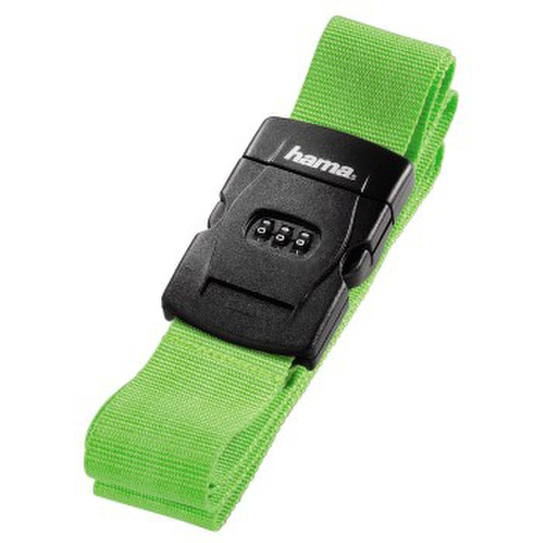 Hama Luggage Strap with Combination Lock, 5x200 cm, green rope
