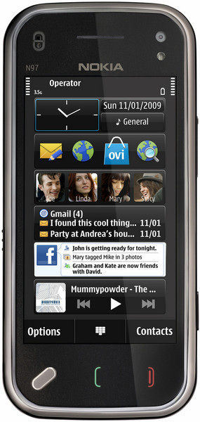 Nokia N97 Mini Две SIM-карты Черный смартфон