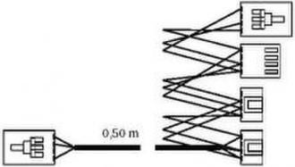 Deltac Multi audio-kabel type 881 0.5m audio cable