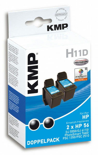 KMP H11D Schwarz Tintenpatrone