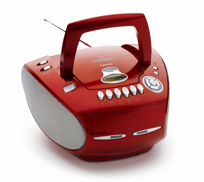 Lenco Radio cassette/CD player Portable CD player Red