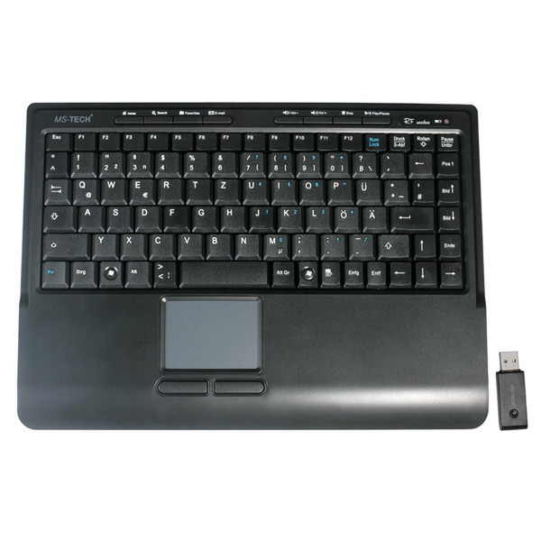 MS-Tech LT-500 Беспроводной RF QWERTY Черный клавиатура
