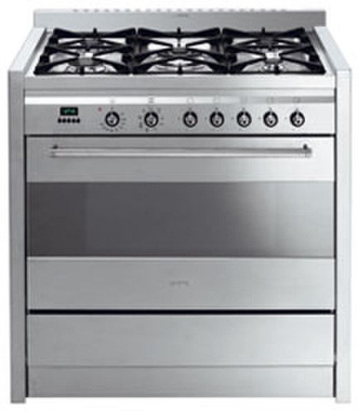 Smeg CS15-5 Freestanding Gas hob A Stainless steel cooker