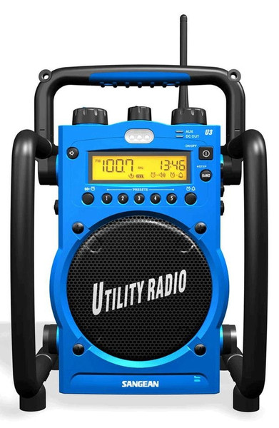 Sangean U-3 Utility Radio Портативный Черный, Синий радиоприемник