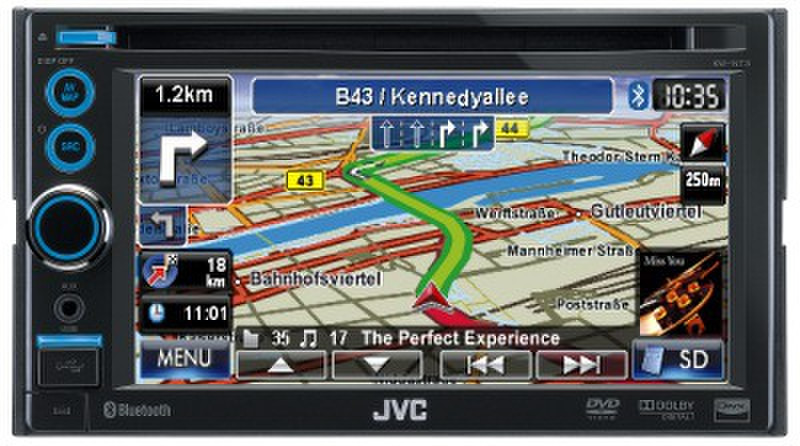 JVC KW-NT3 Handgeführt 6.1Zoll Touchscreen Schwarz Navigationssystem