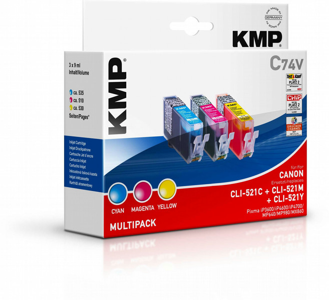KMP C74V Cyan,Magenta,Yellow ink cartridge