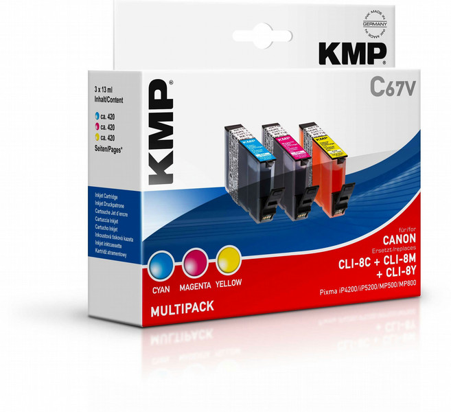 KMP C67V Cyan,Magenta,Yellow ink cartridge