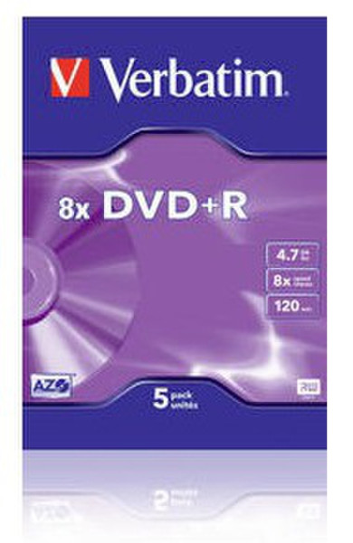 Verbatim DVD+R 8x 4.7GB DVD+R 5Stück(e)