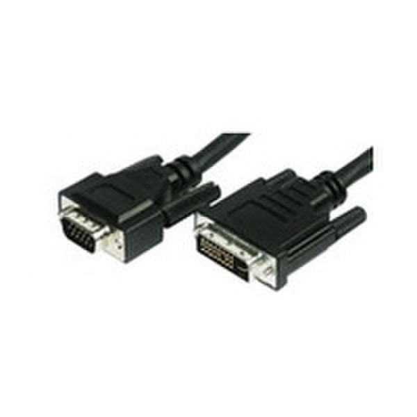 Microconnect DVI-I/VGA 10m 10м DVI-I VGA (D-Sub) Черный