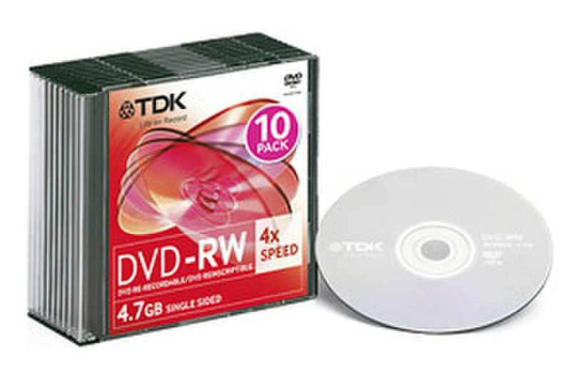 TDK T19527 4.7GB DVD-RW 10Stück(e) DVD-Rohling