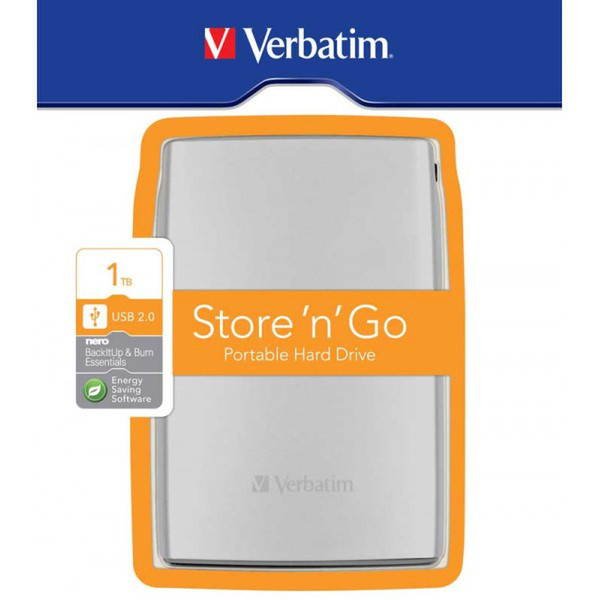 Verbatim Store 'n' Go USB 2.0 Portable Hard Drive 1TB 2.0 1000GB Schwarz Externe Festplatte