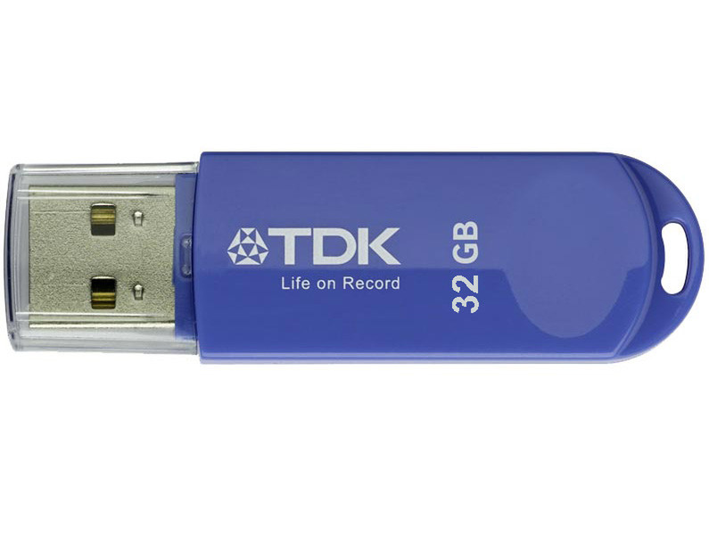 TDK TRANS-IT MINI 32ГБ USB 2.0 Тип -A Синий USB флеш накопитель