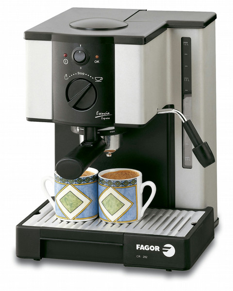 Fagor CR-282 Espresso machine 1.2л 12чашек Черный, Cеребряный