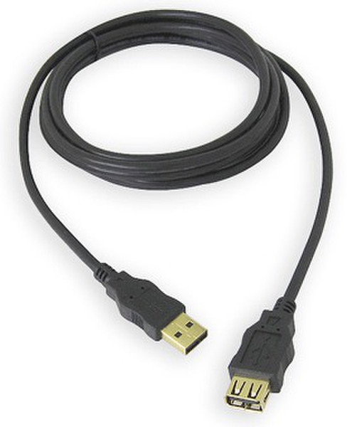 Siig USB 2.0, 3m 3м USB A USB A Черный кабель USB