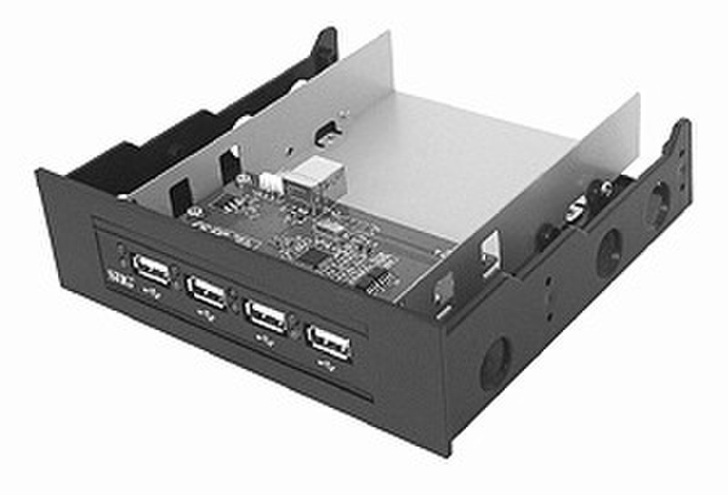 Siig JU-H42B22 480Mbit/s Black interface hub