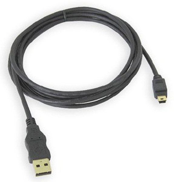 Siig USB A - mini B, 2m 2м USB A Mini-USB B Черный кабель USB