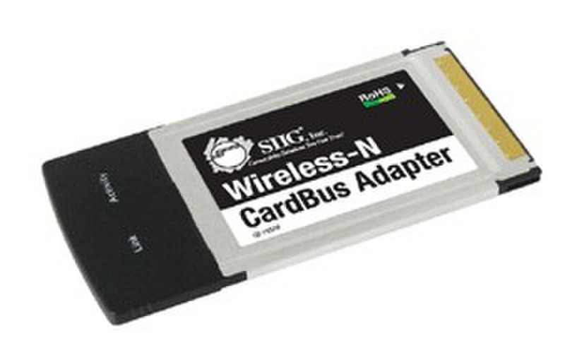 Siig WLAN CardBus Adapter 300Mbit/s networking card