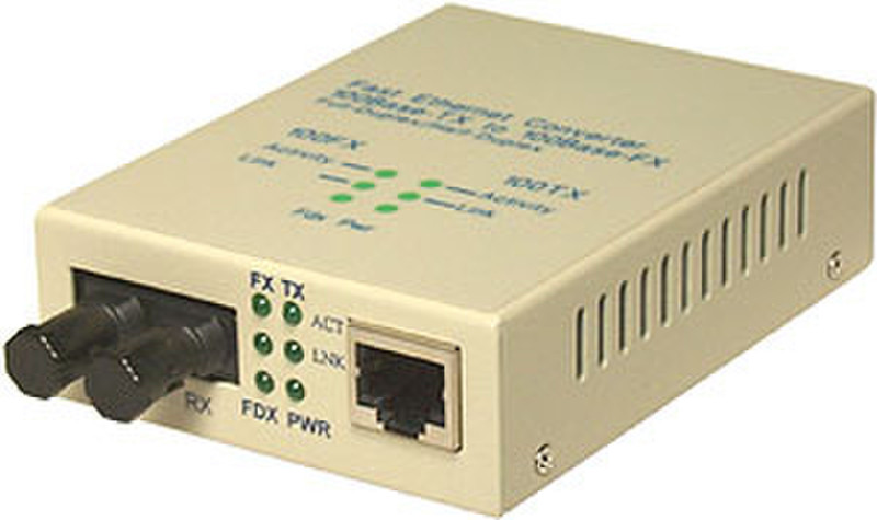 Siig FiberOptic Converter-ST 100Mbit/s network media converter