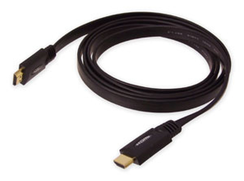 Siig Flat HDMI Cable-2M 2м HDMI HDMI Черный HDMI кабель