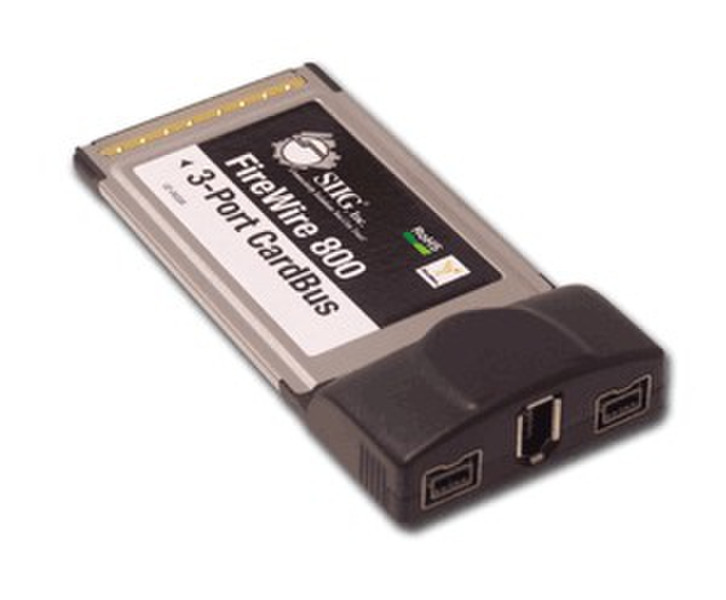 Siig 3-Port FireWire 800 CardBus PC card интерфейсная карта/адаптер