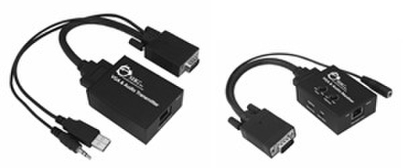Siig CE-VG0112-S1 1 x D-Sub M, 3.5mm jack M, USB Type-A, RJ-45 1 x D-Sub M, 3.5mm jack M, RJ-45 Schwarz Kabelschnittstellen-/adapter