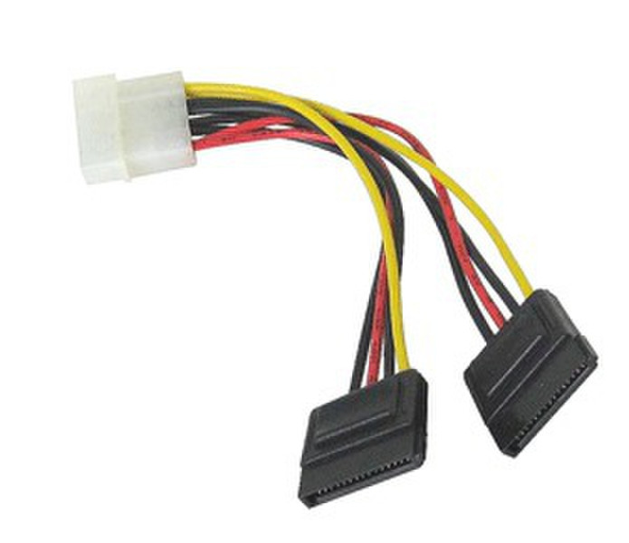 Siig CB-PW0411-S1 4-pin LP F SATA F Разноцветный кабельный разъем/переходник