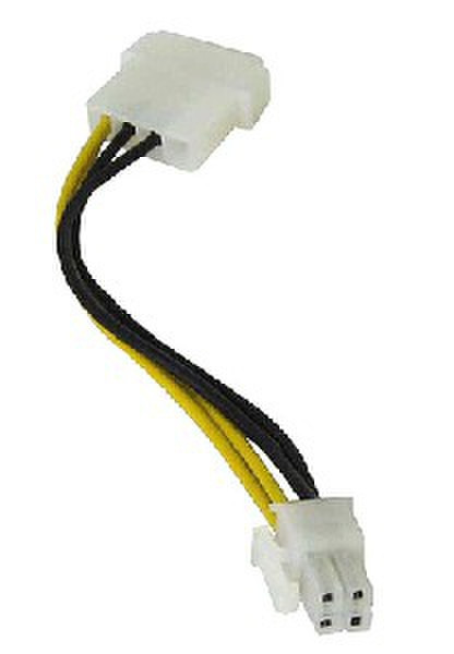 Siig CB-PW0111-S1 4-pin LP4 F P4 M Schwarz, Gelb Kabelschnittstellen-/adapter