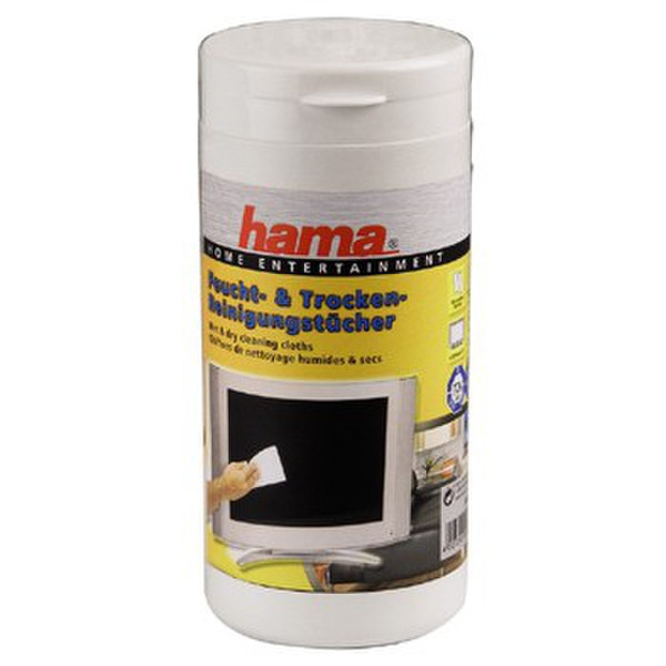 Hama 00049606 LCD/TFT/Plasma Equipment cleansing wet & dry cloths набор для чистки оборудования
