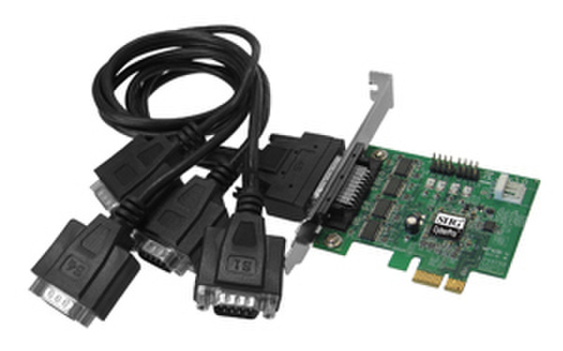 Siig 4-Port Serial PCIe Card интерфейсная карта/адаптер