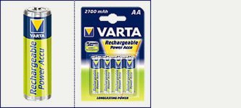 Varta 56766 2 bls Nickel-Metallhydrid (NiMH) 2700mAh 1.2V Wiederaufladbare Batterie