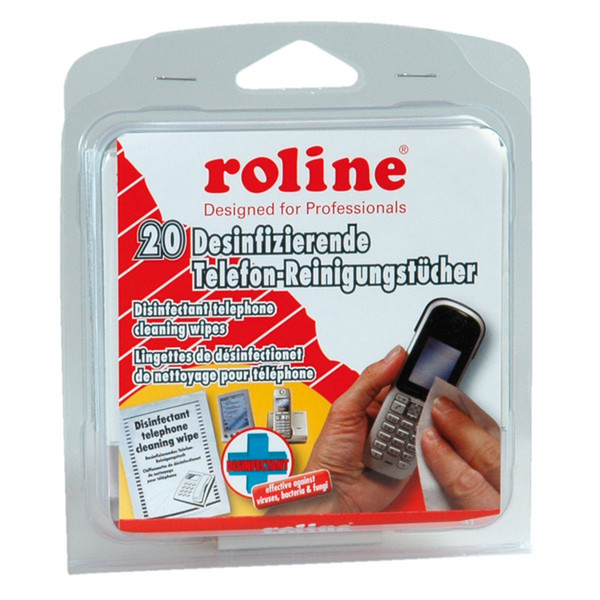 ROLINE Telefon-Desinfektionstücher (20er Pack)
