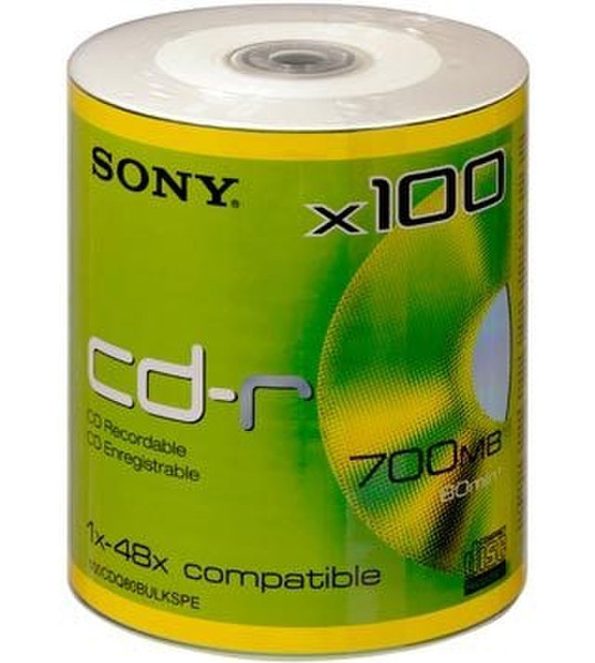 Sony 100CDQ80BULK CD-R 700MB 100pc(s) blank CD