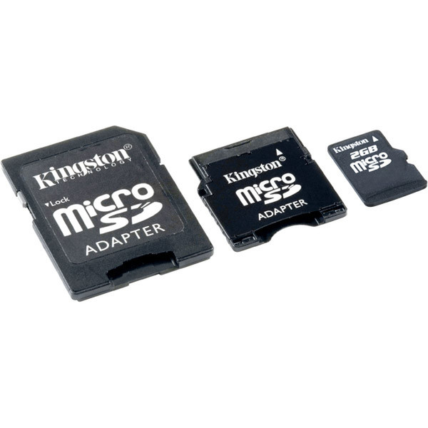 Kingston Technology 2GB MicroSD Card, 2 adapters 2GB MicroSD memory card