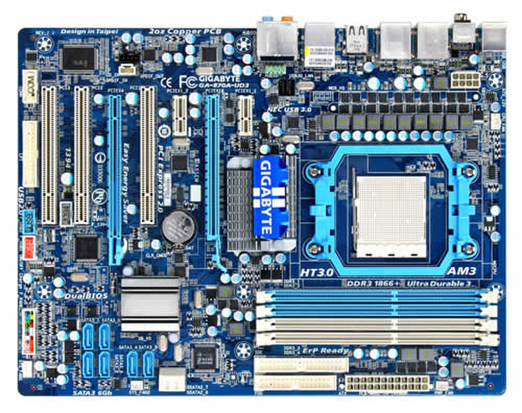 Gigabyte GA-870A-UD3 AMD 880G Разъем AM3 ATX материнская плата