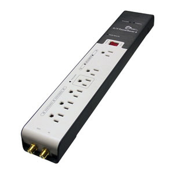 Siig A/V PowerSaver 6 6AC outlet(s) Black,White surge protector