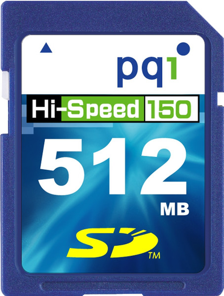 PQI Secure Digital 150X 512MB 0.5GB SD memory card